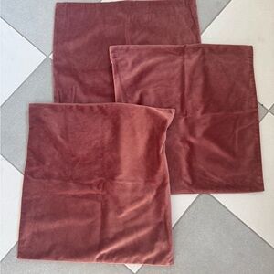 3 x 18” square pillow covers